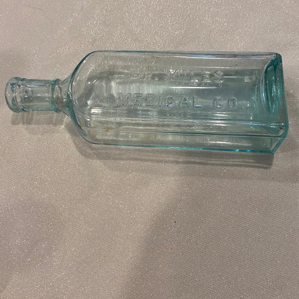 1905 Miles Co. Medicine Bottle--aqua color in flawless condition